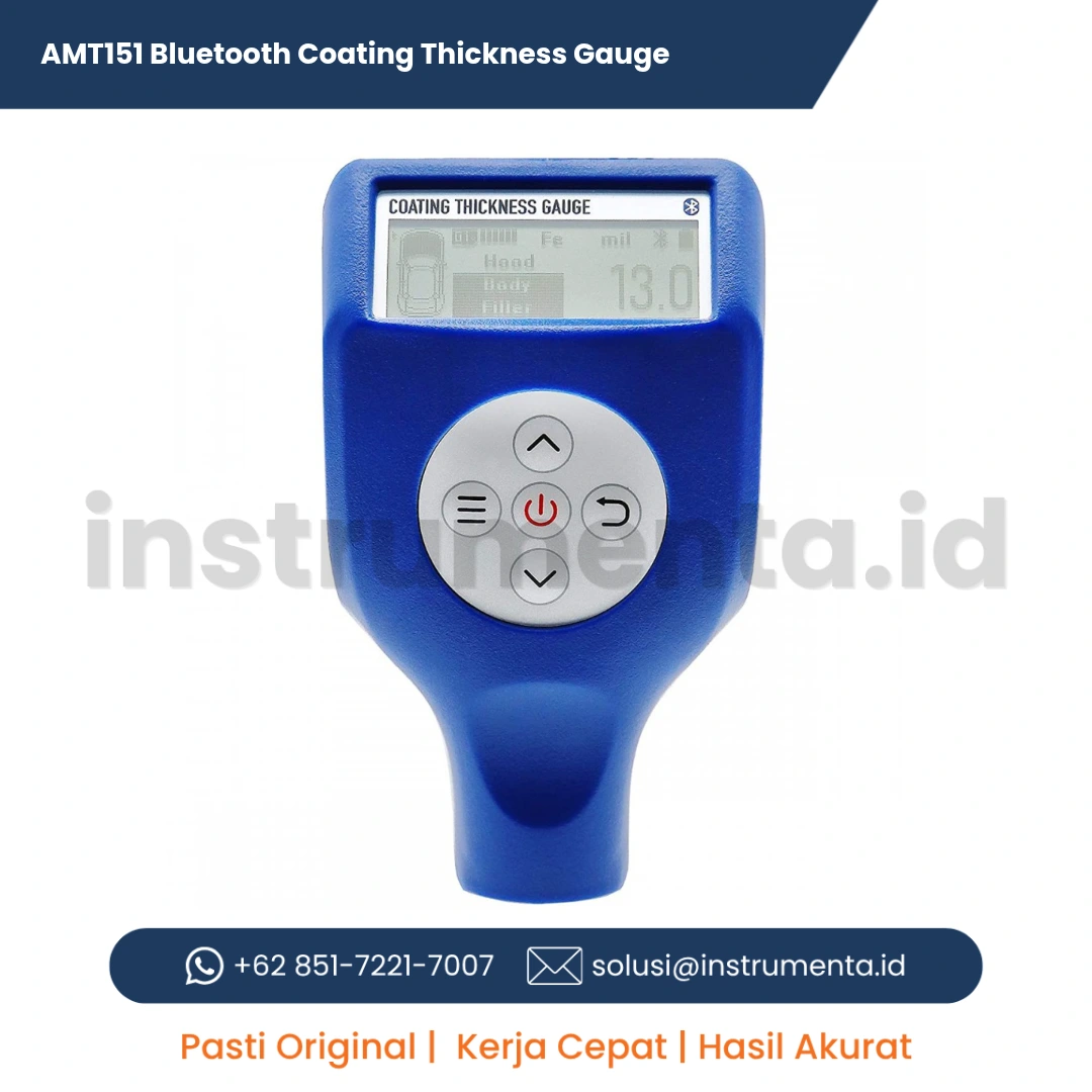 Official Supplier AMT151 Bluetooth Coating Thickness Gauge Alat Ukur Ketebalan Lapisan Cat Digital